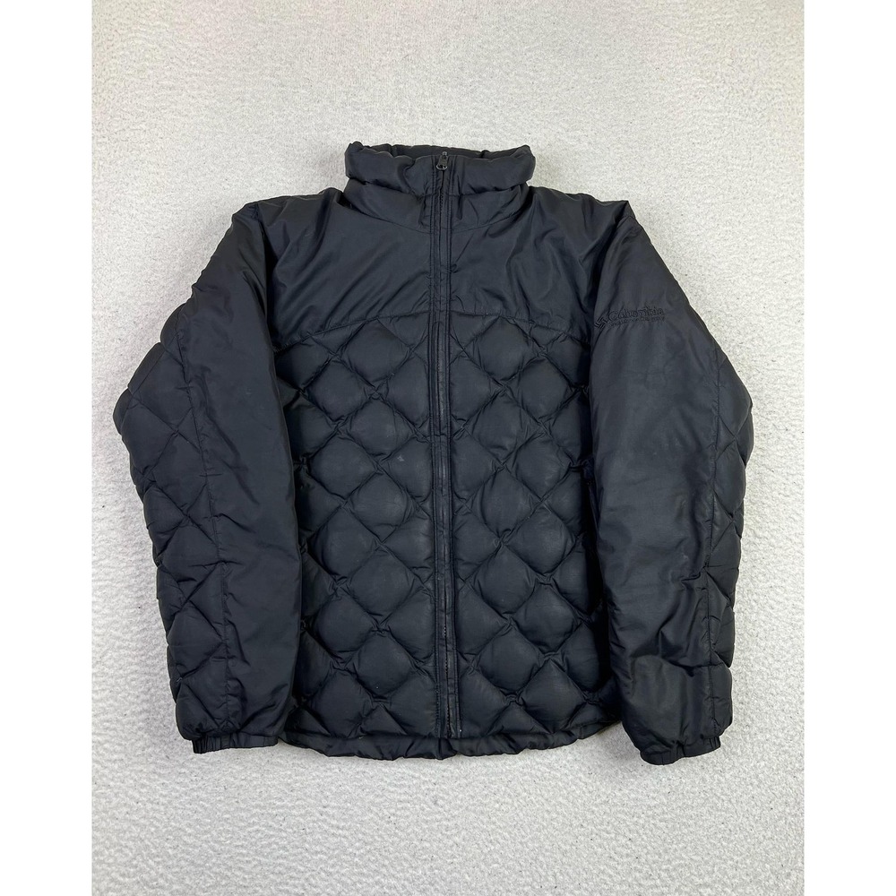 Columbia Jacket Womens Small Black Core Interchange Down Puffer Full Zip Outdoor